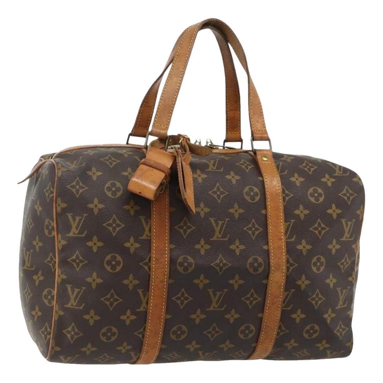 Sac souple leather travel bag