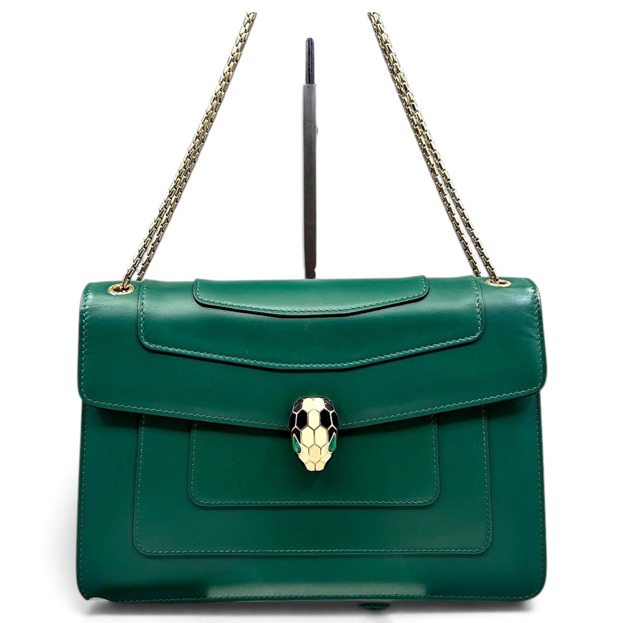 Serpenti leather handbag