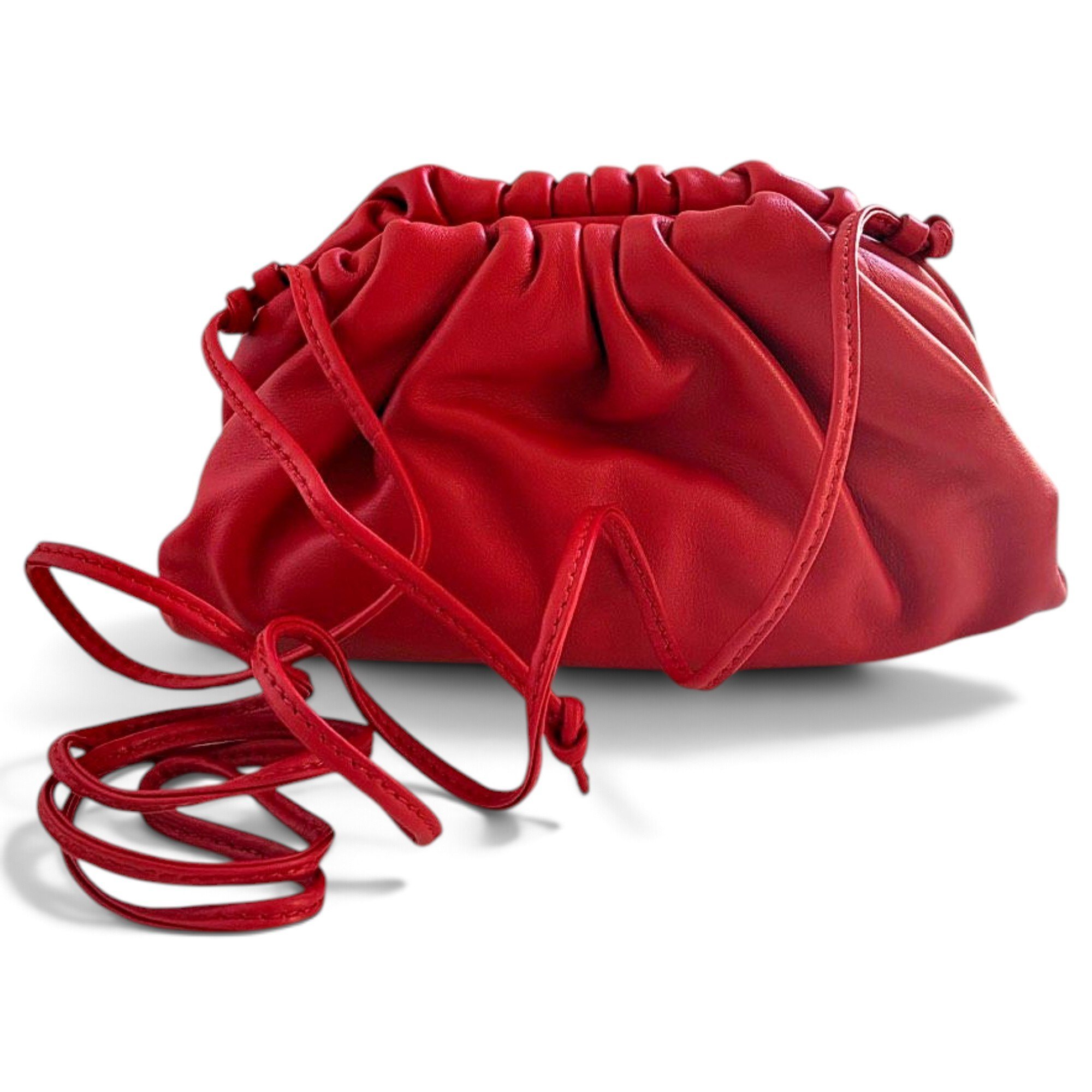 Pouch leather handbag