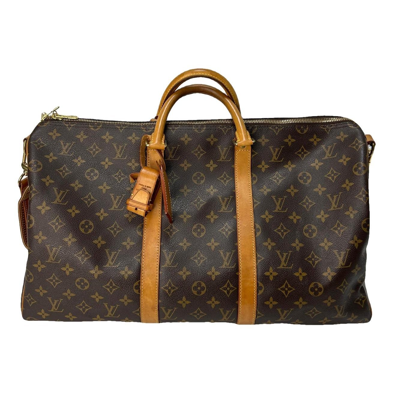 Keepall leather travel bag