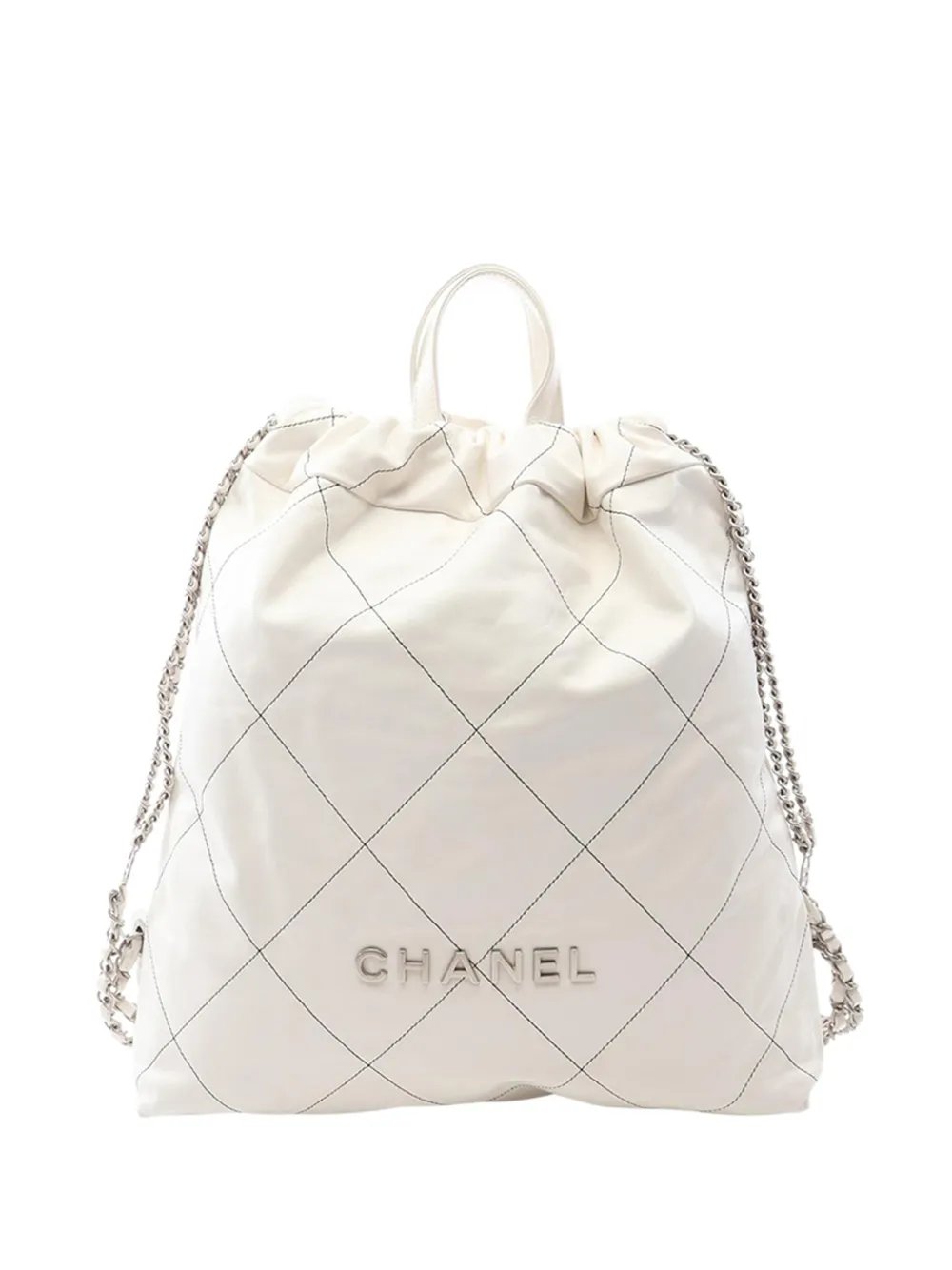 2021-2026 Large Quilted Shiny Calfskin 22 backpack