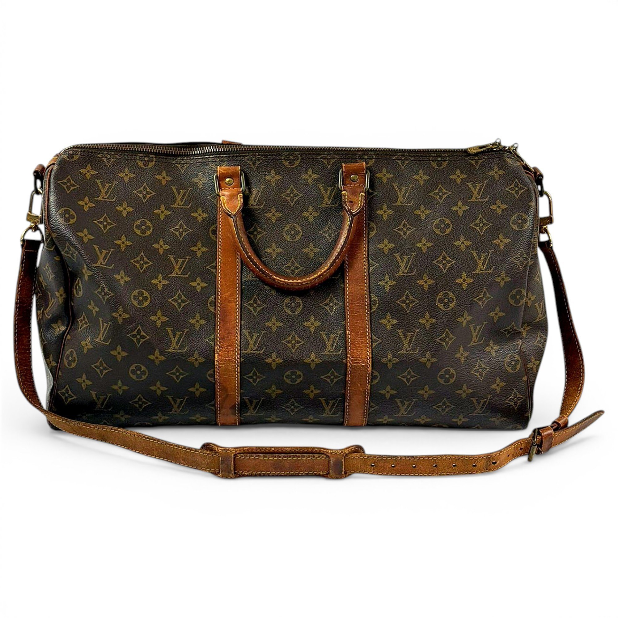Keepall leather travel bag