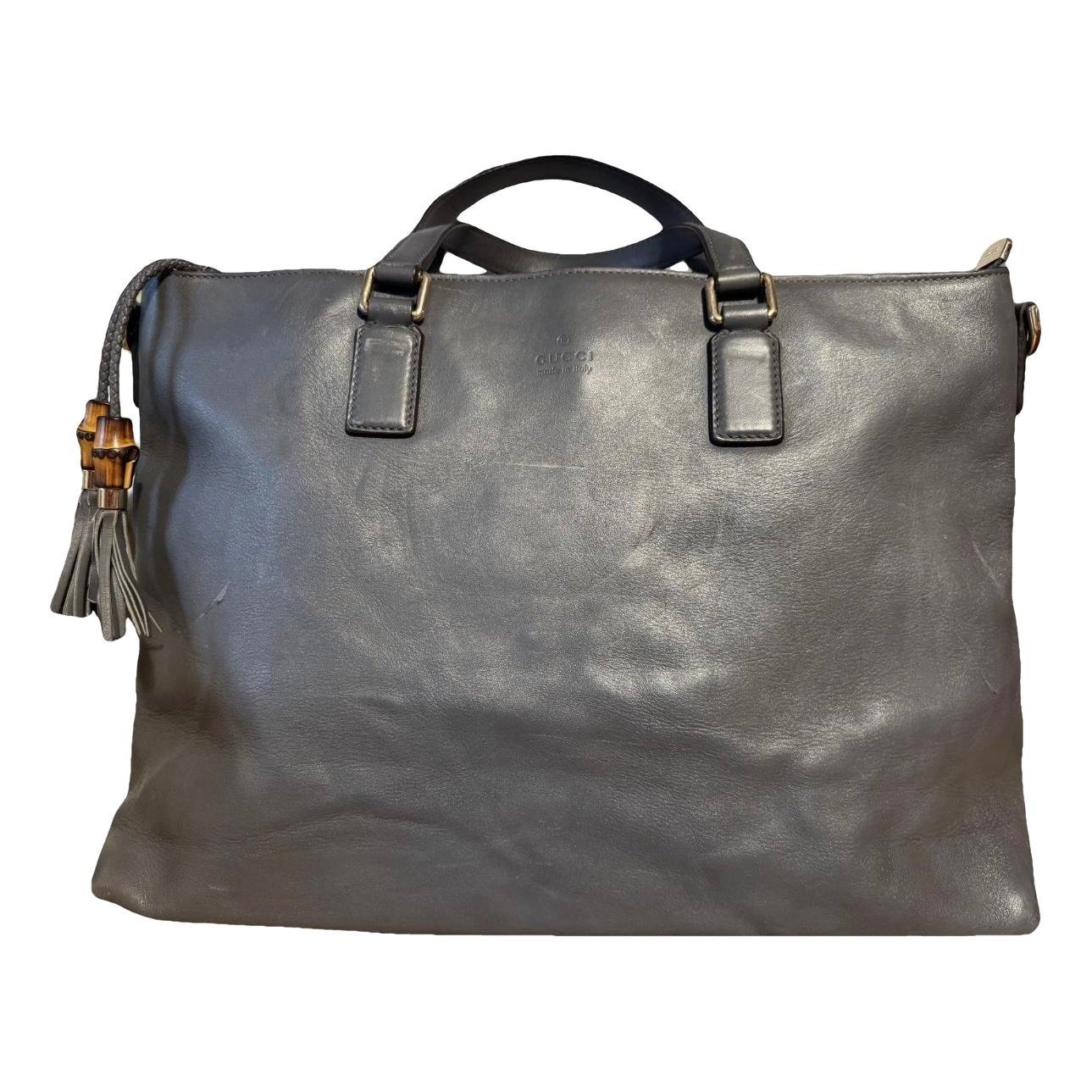 Bamboo leather tote