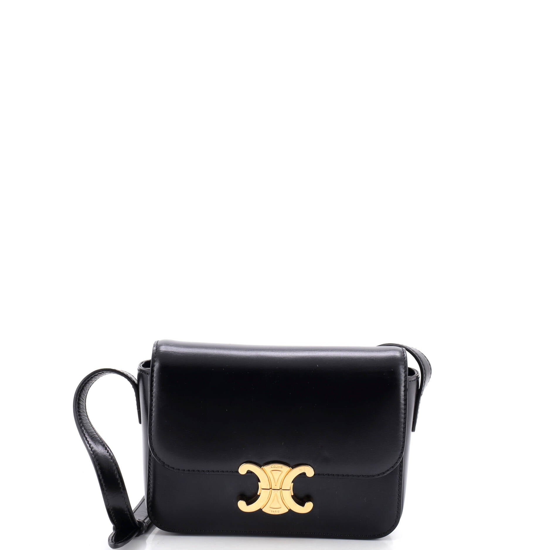 Triomphe Shoulder Bag Smooth Calfskin Nano