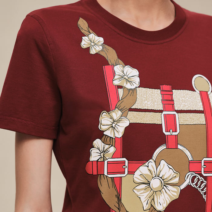 Rouge Carmin Printed Micro T-shirt