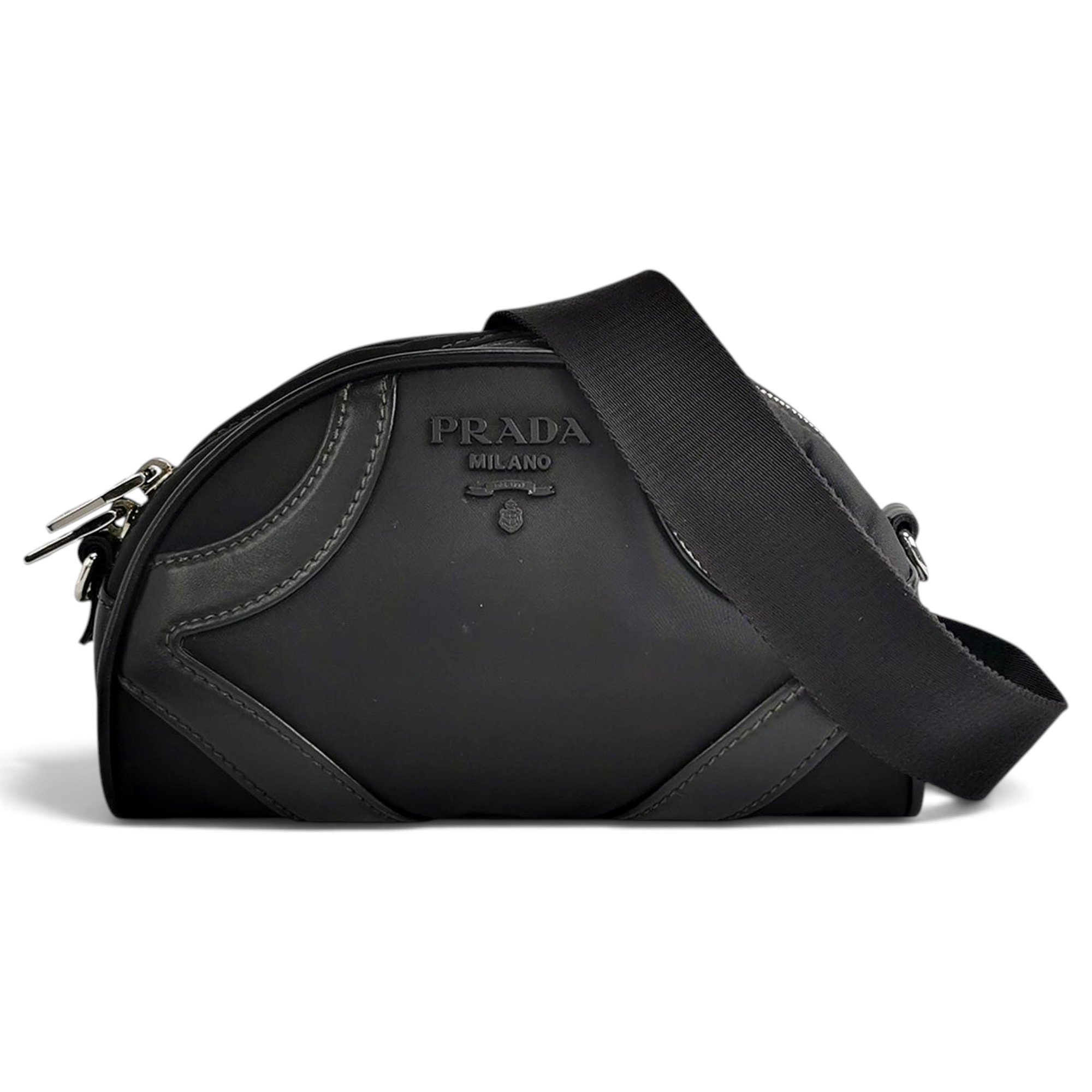 Bowling leather handbag