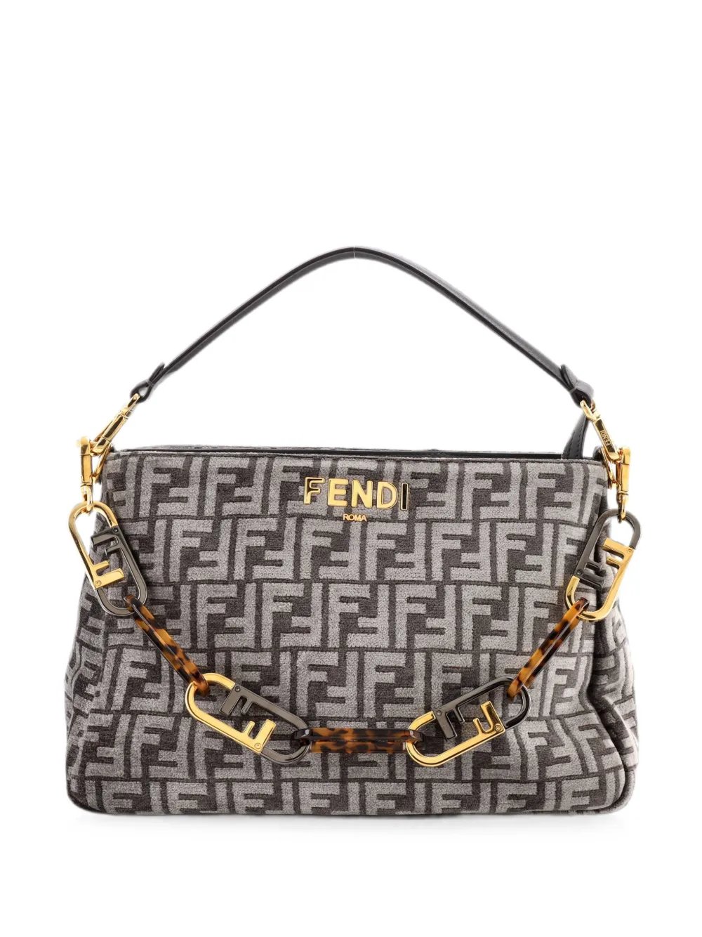 O'Lock Zip Shoulder Bag Zucca Chenille hobo bag