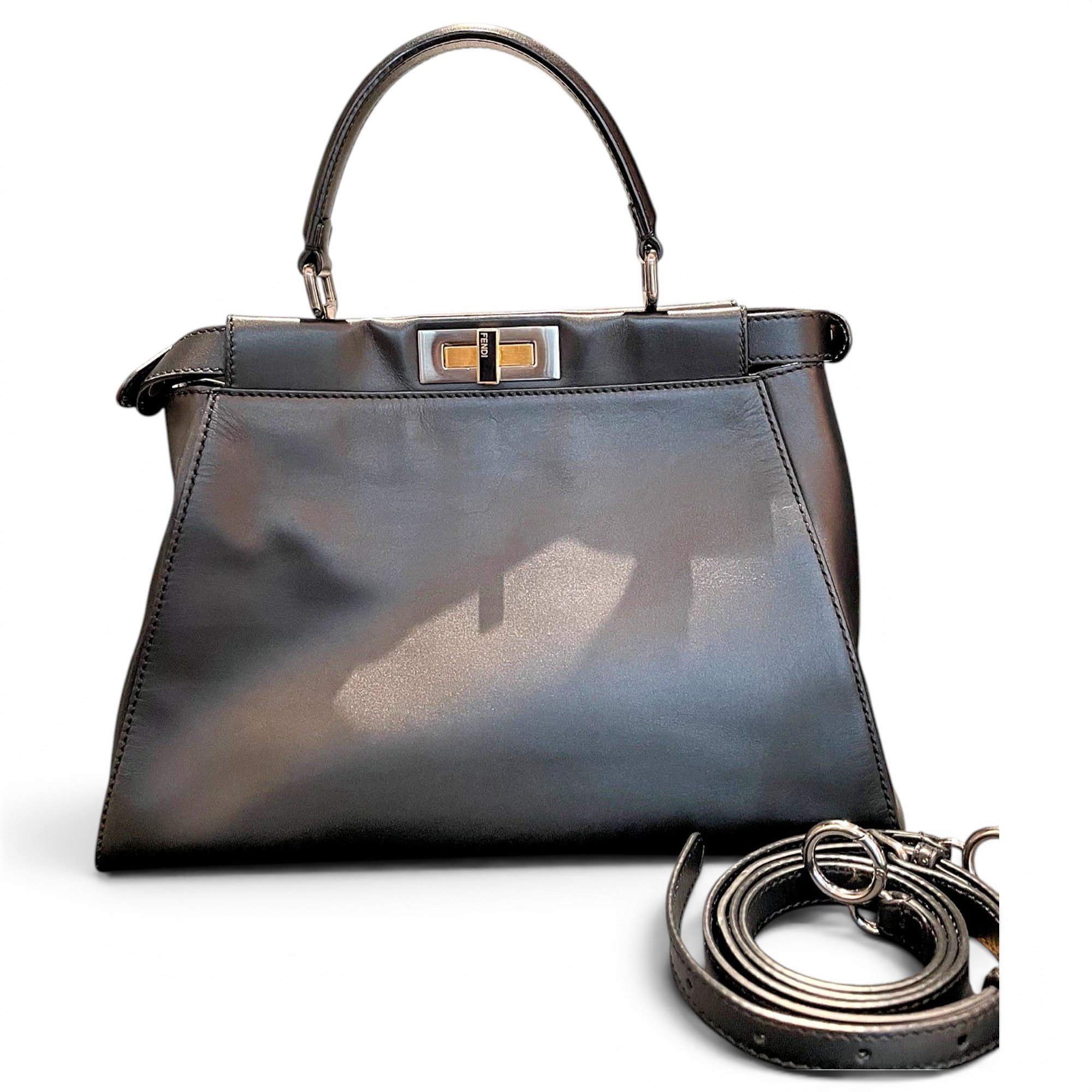 Peekaboo leather handbag