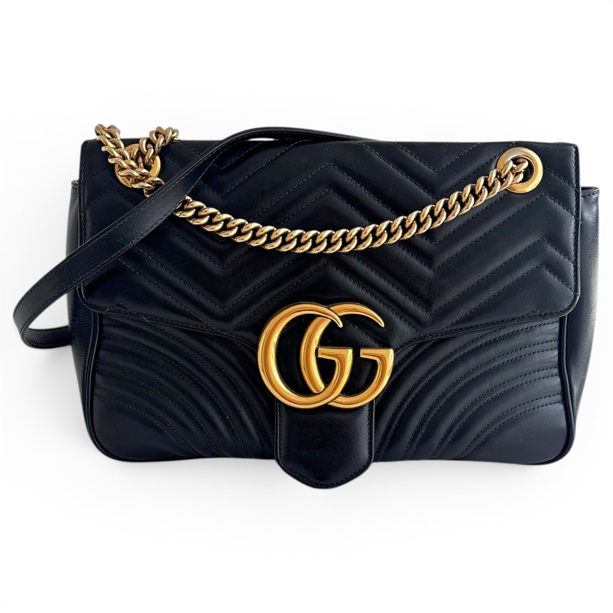GG Marmont Flap leather crossbody bag