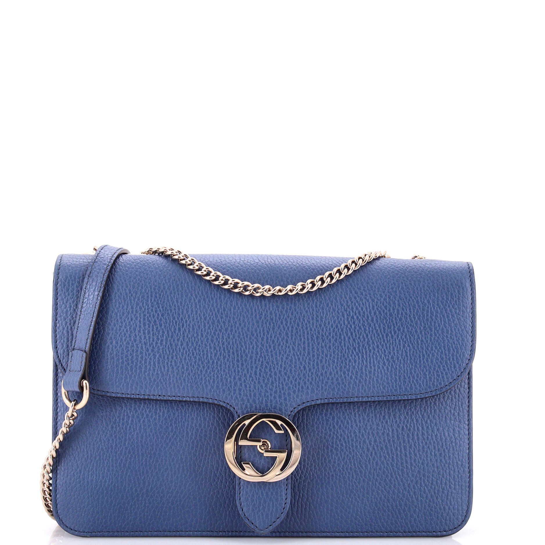 Gucci Interlocking Shoulder Bag Leather Medium