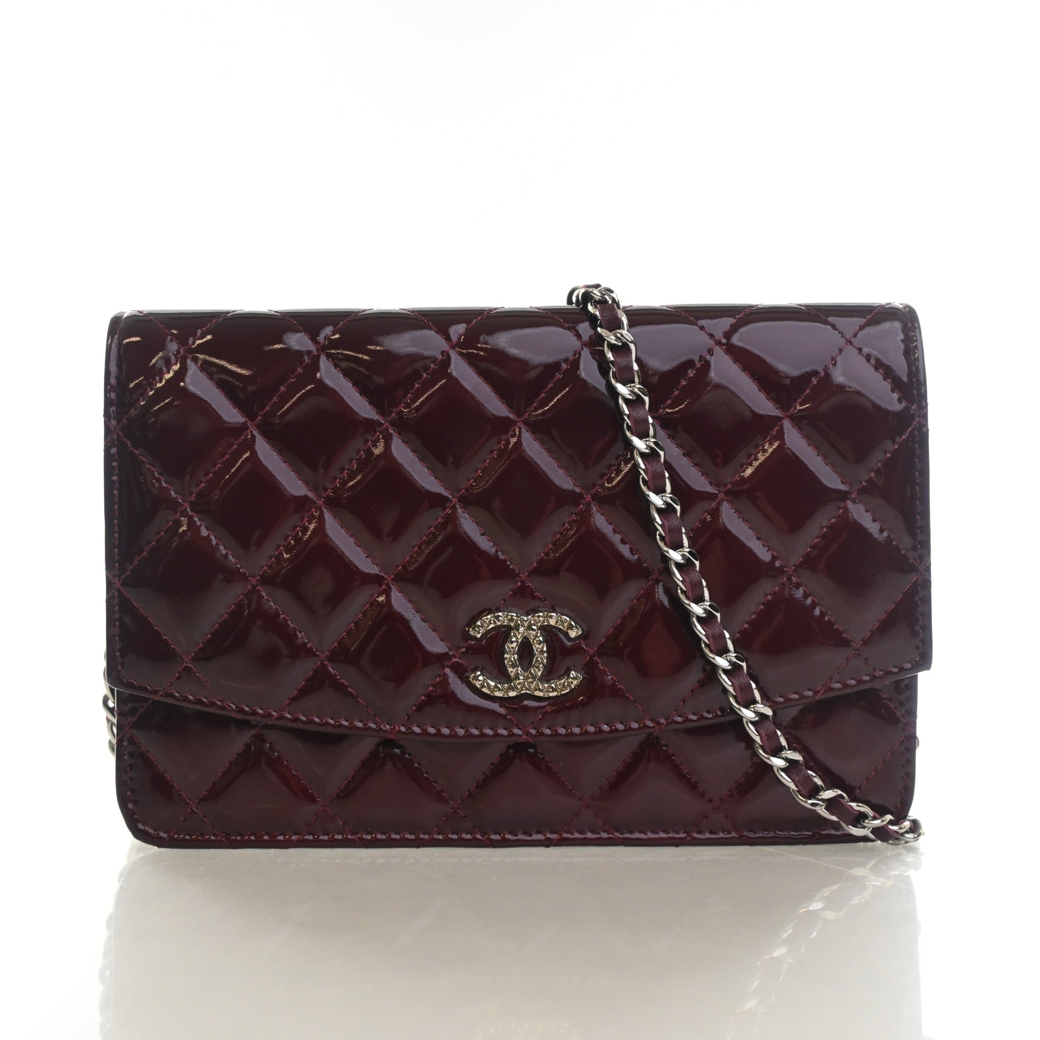 Chanel Patent Brilliant Wallet On Chain (WOC)