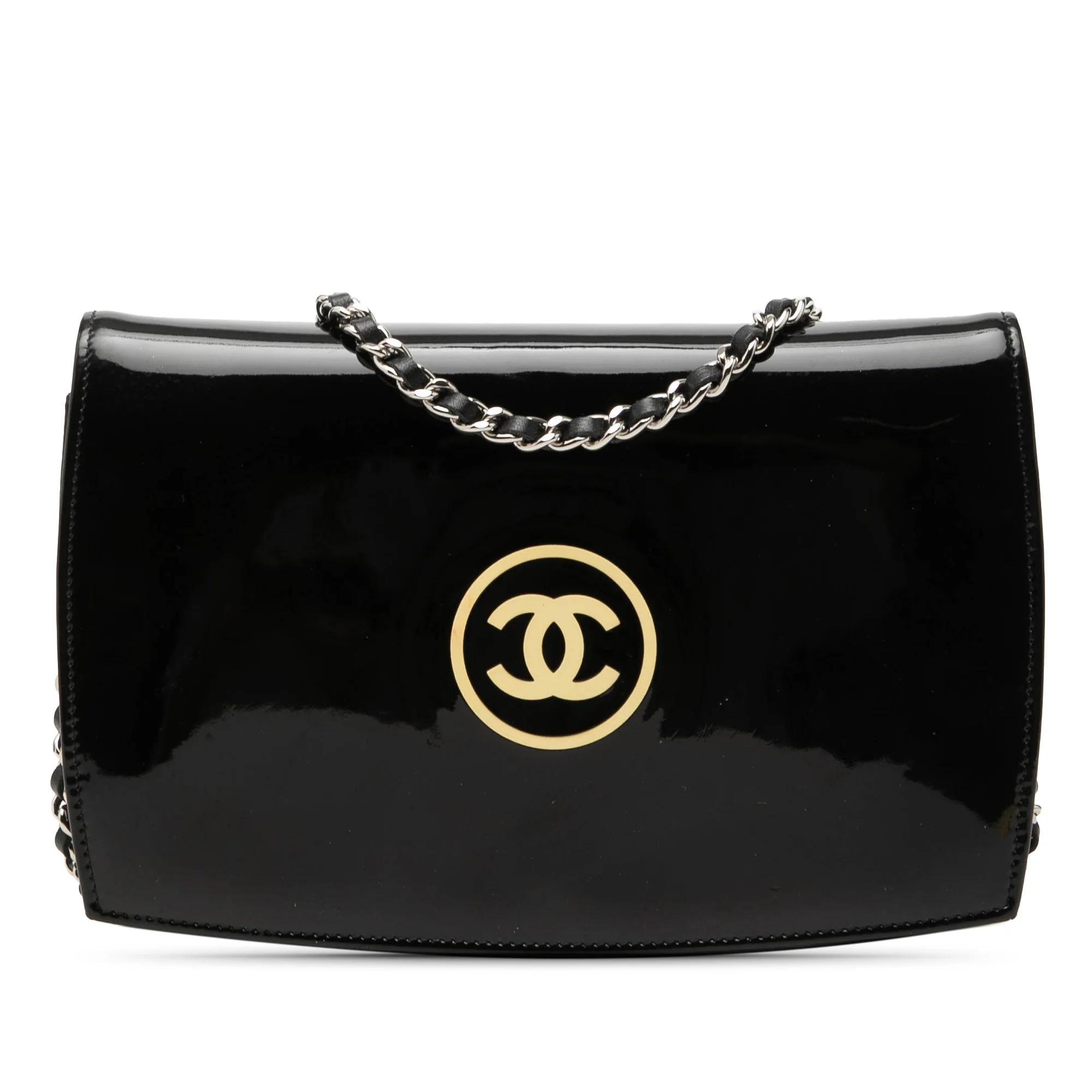Wallet On Chain patent leather crossbody bag