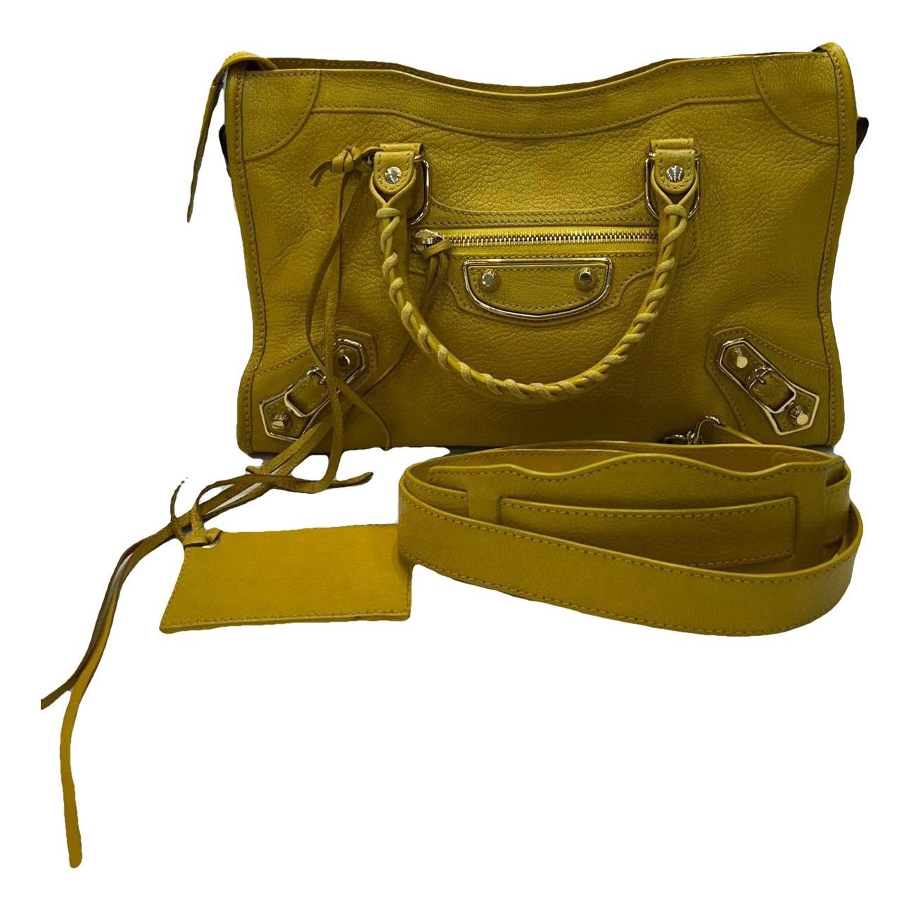 City leather handbag