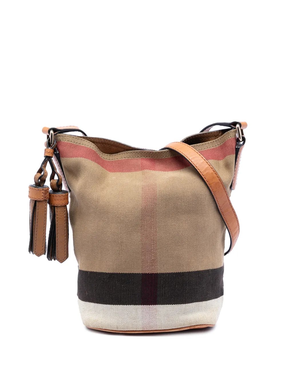 2000-2017 Mini Mega Check Canvas Ashby Tassel bucket bag