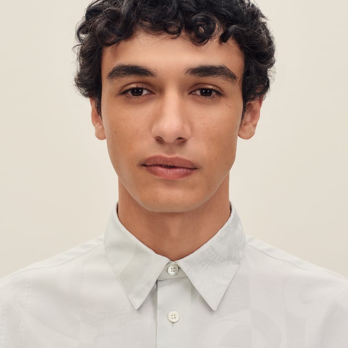 Mastic "Eperon d'Or Jacquard" Straight Cut Shirt