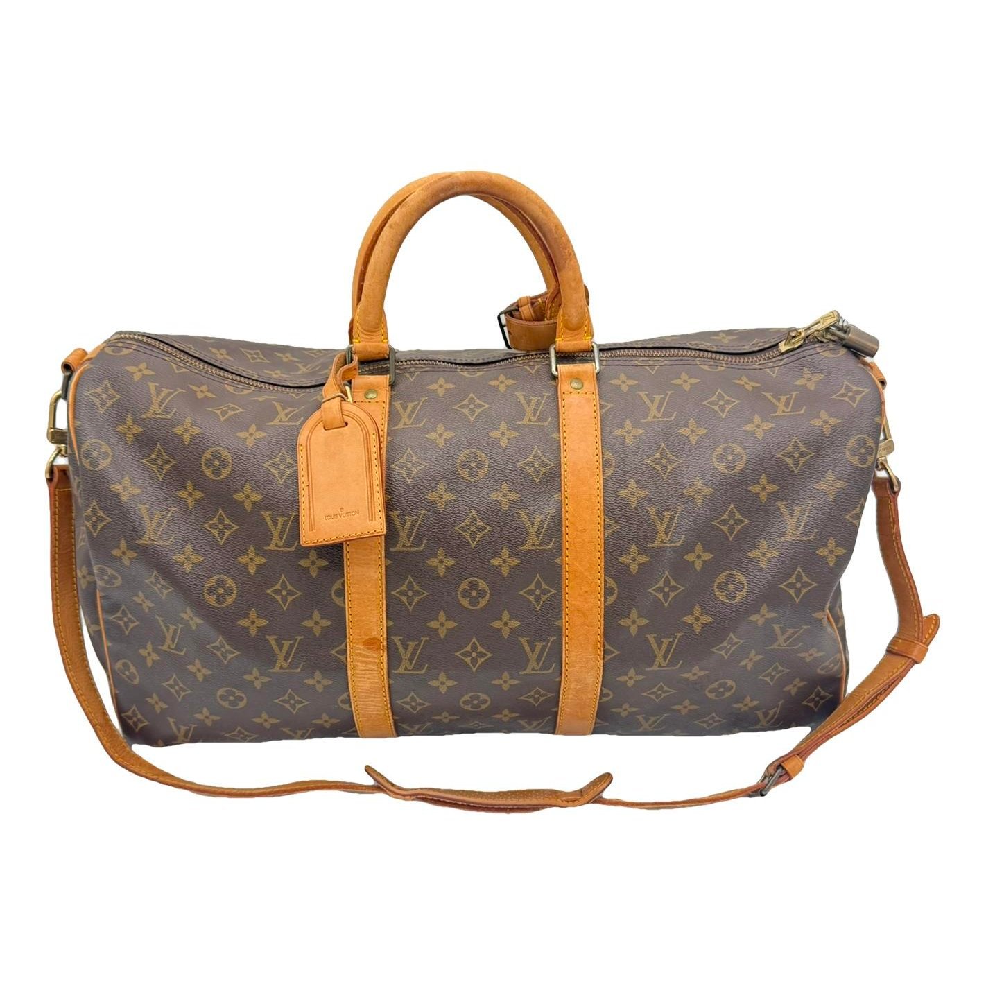 Keepall leather travel bag