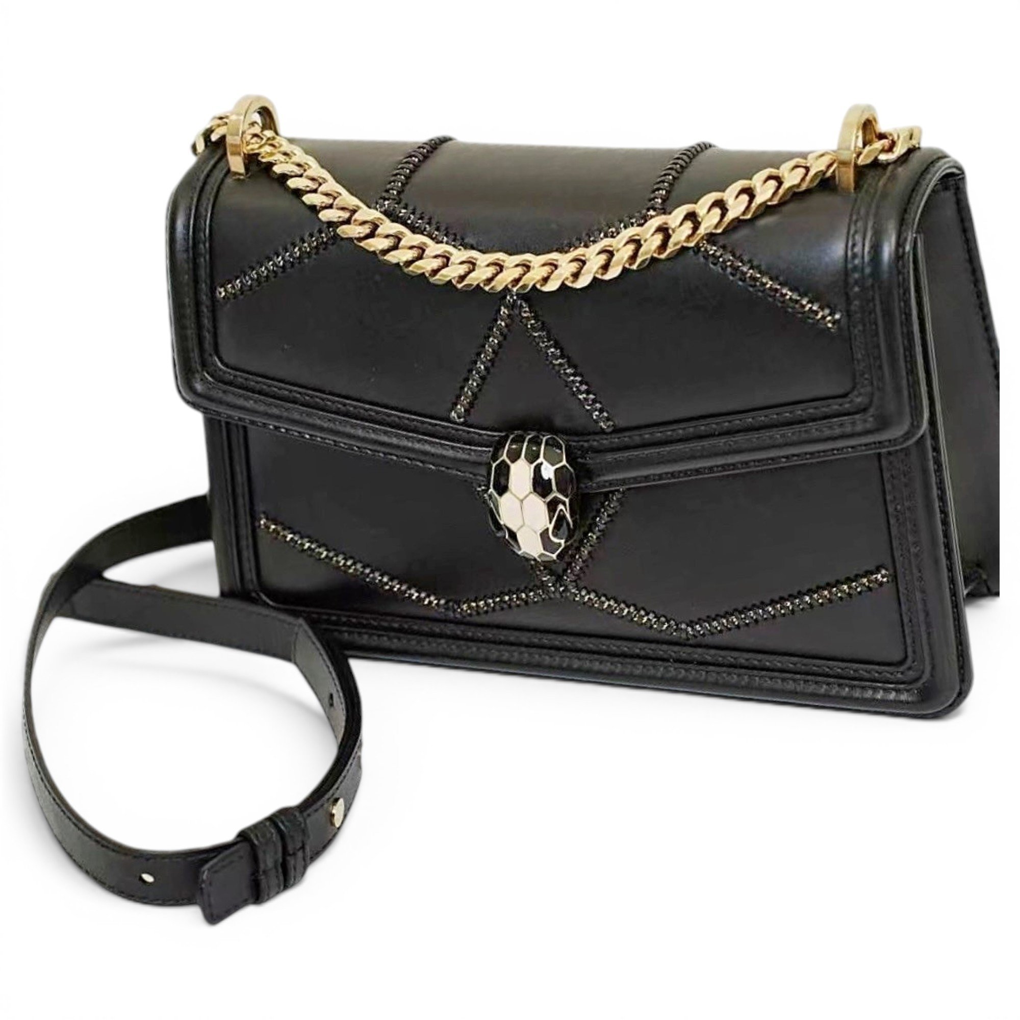 Serpenti leather handbag