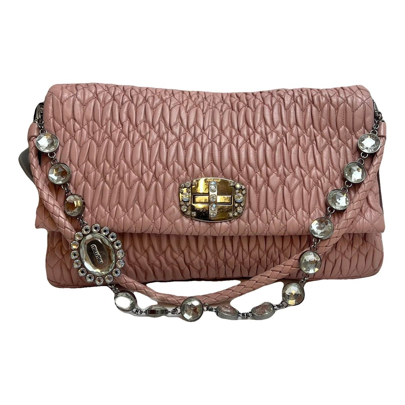 Miu Miu Miu Crystal leather handbag