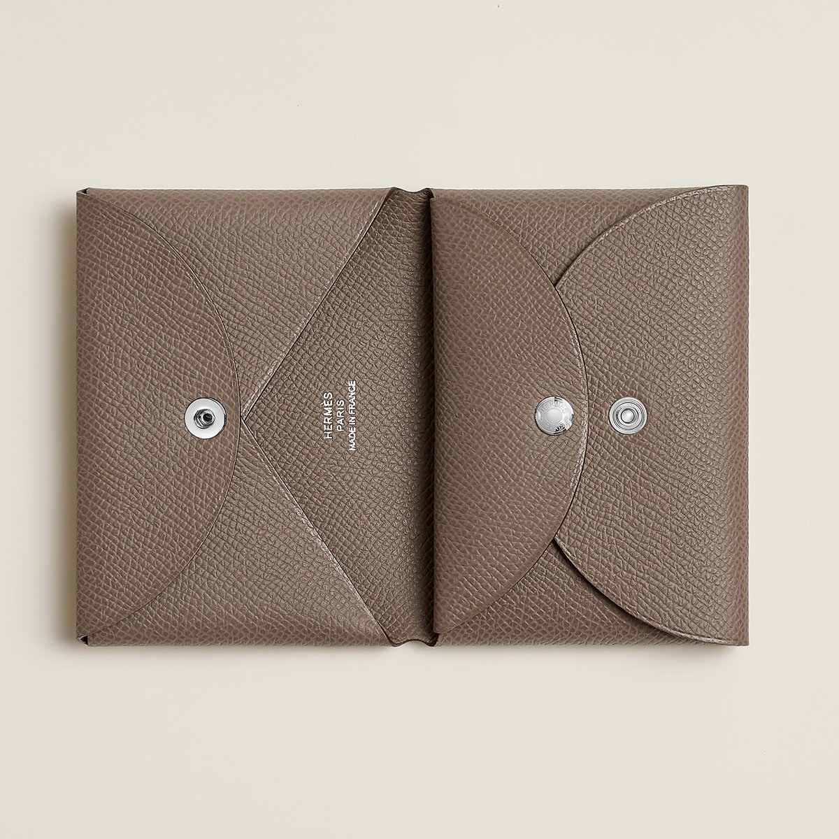 Hermès カードケース 《カルヴィ》 デュオ コンパクト エトゥープ