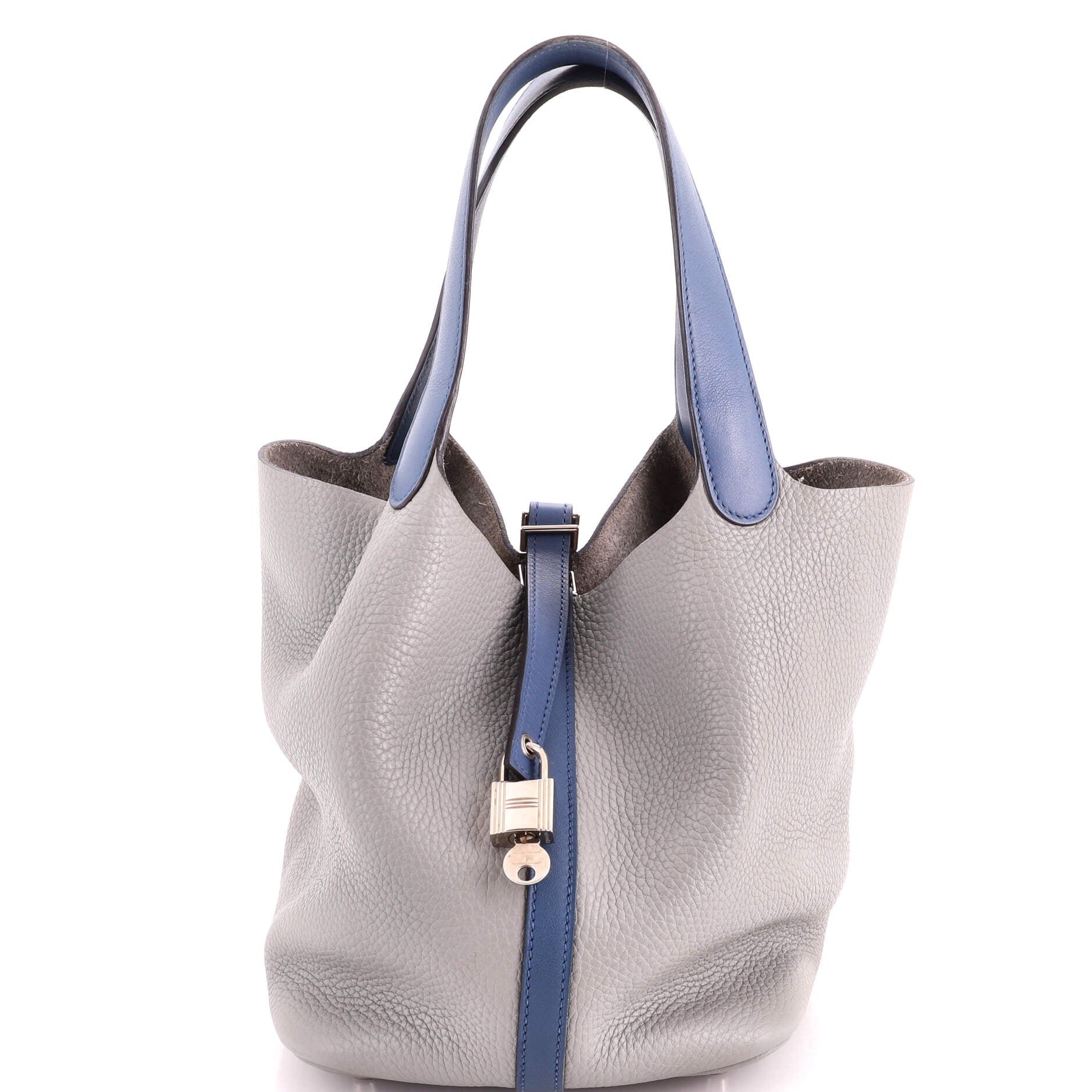 Bicolor Picotin Lock Bag Clemence with Swift MM