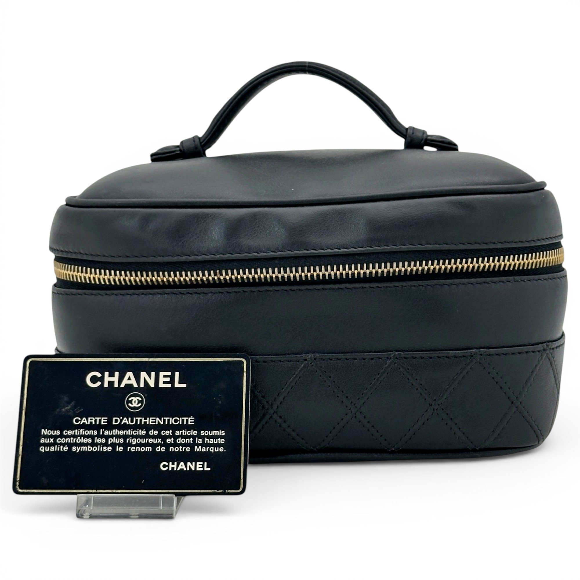 Leather vanity case
