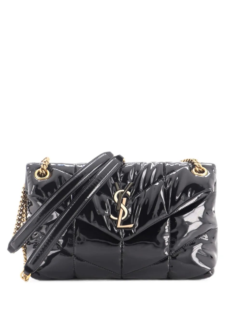 Loulou Puffer Quilted Patent Small shoulder bag
