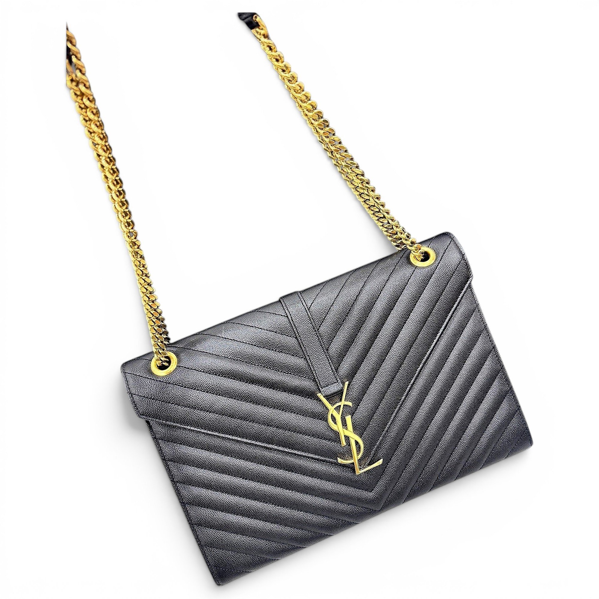 Envelope leather handbag