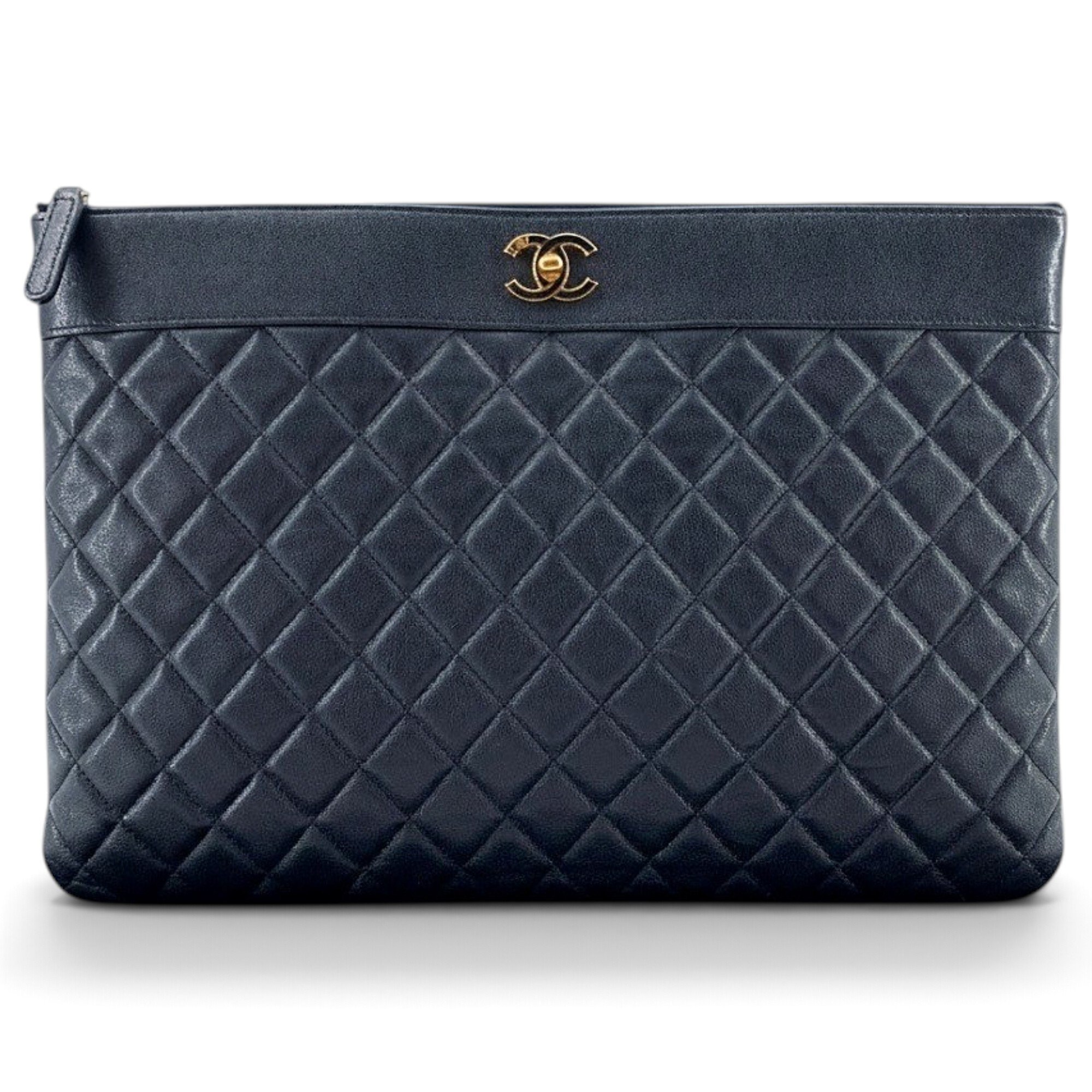 Mademoiselle leather clutch bag