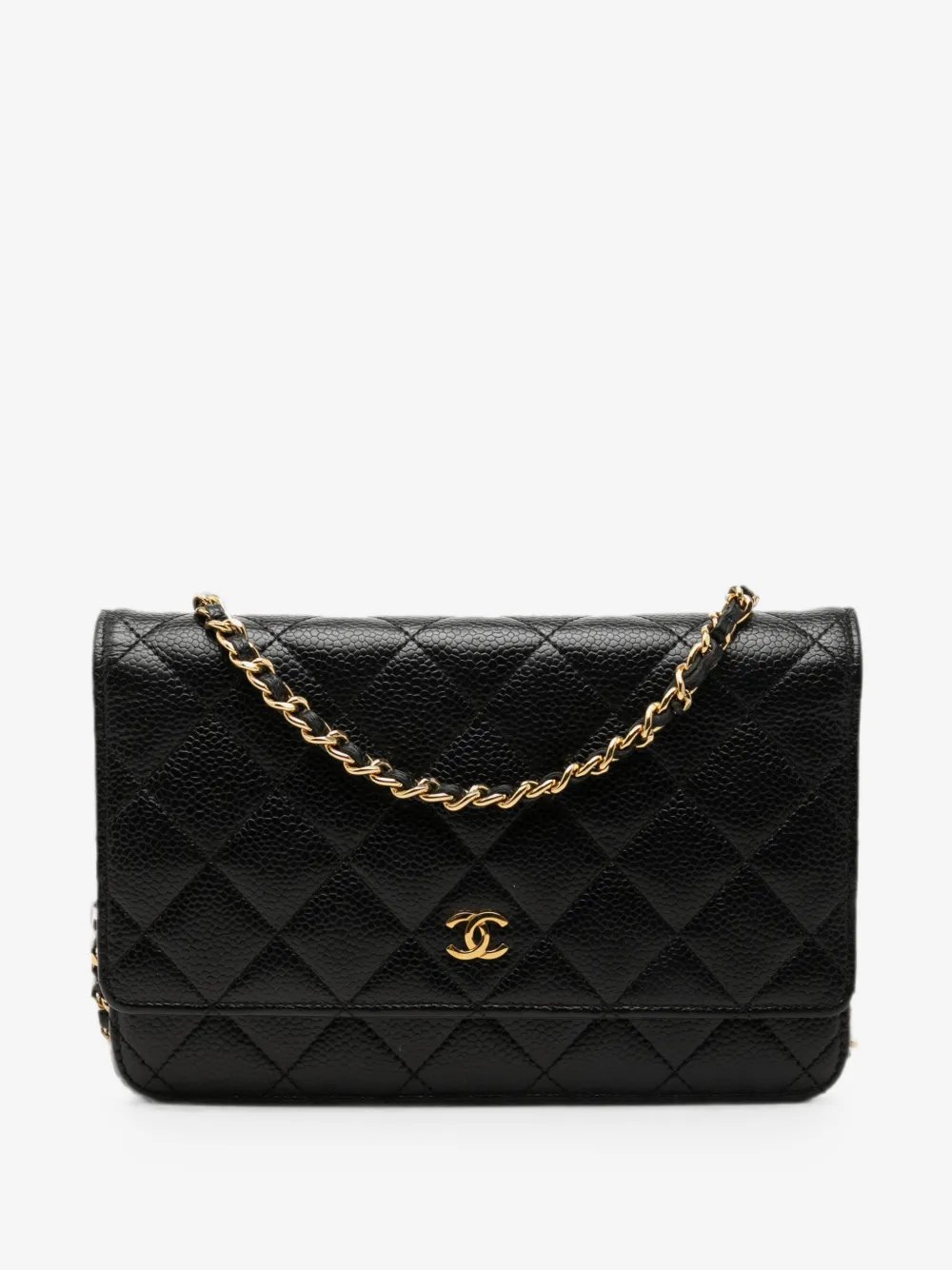 2016-2017 CC Quilted Caviar Wallet on Chain crossbody bag