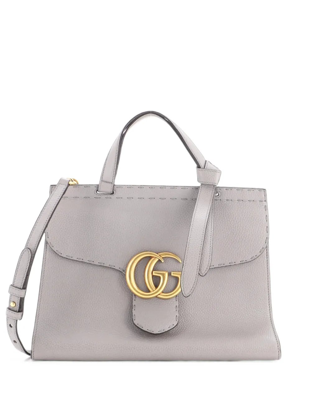GG Marmont Top Handle Bag Leather Small satchel
