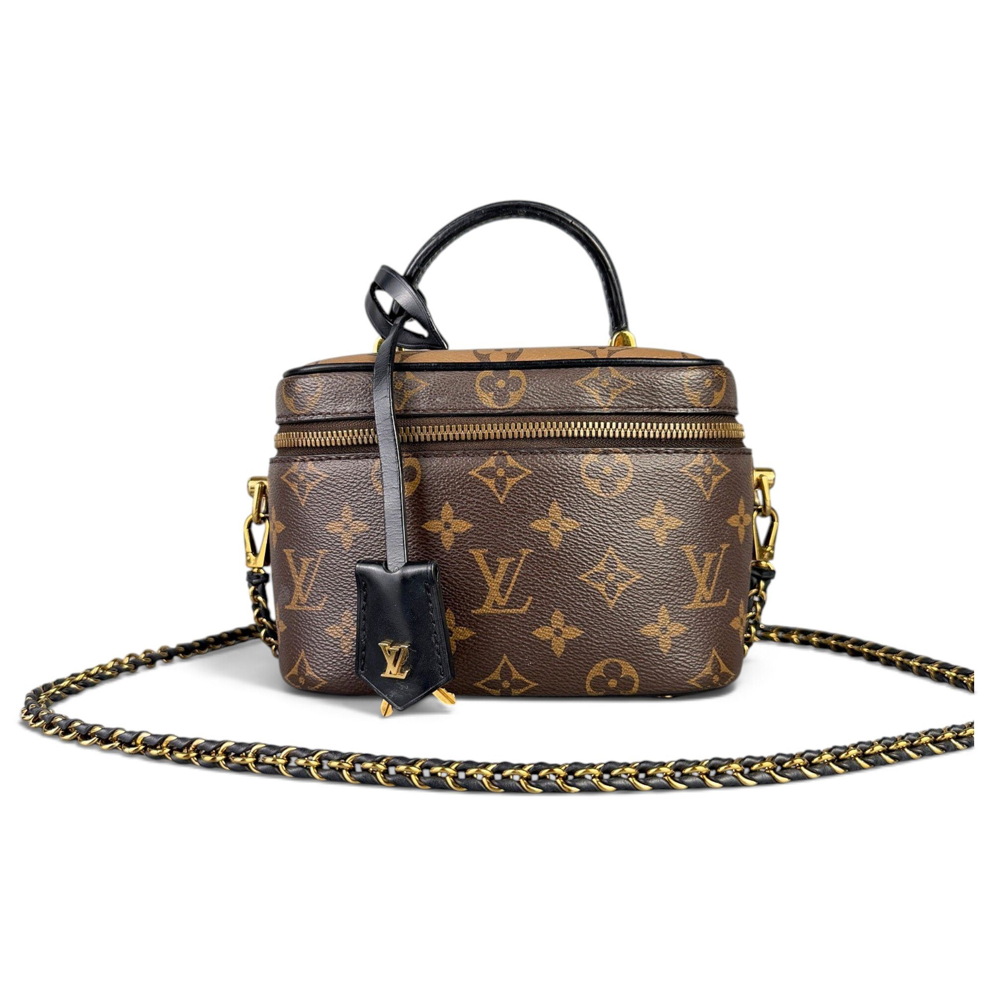 Vanity leather handbag