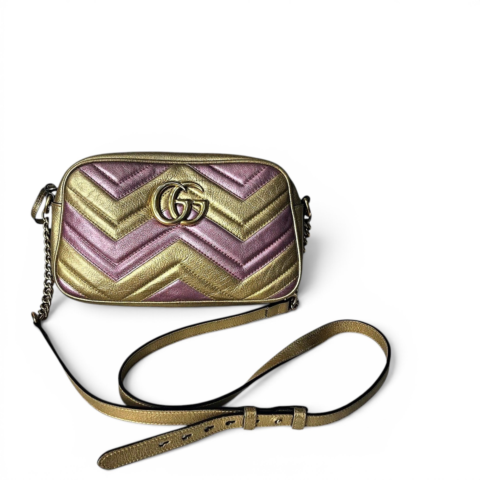 Pearly GG Marmont leather crossbody bag