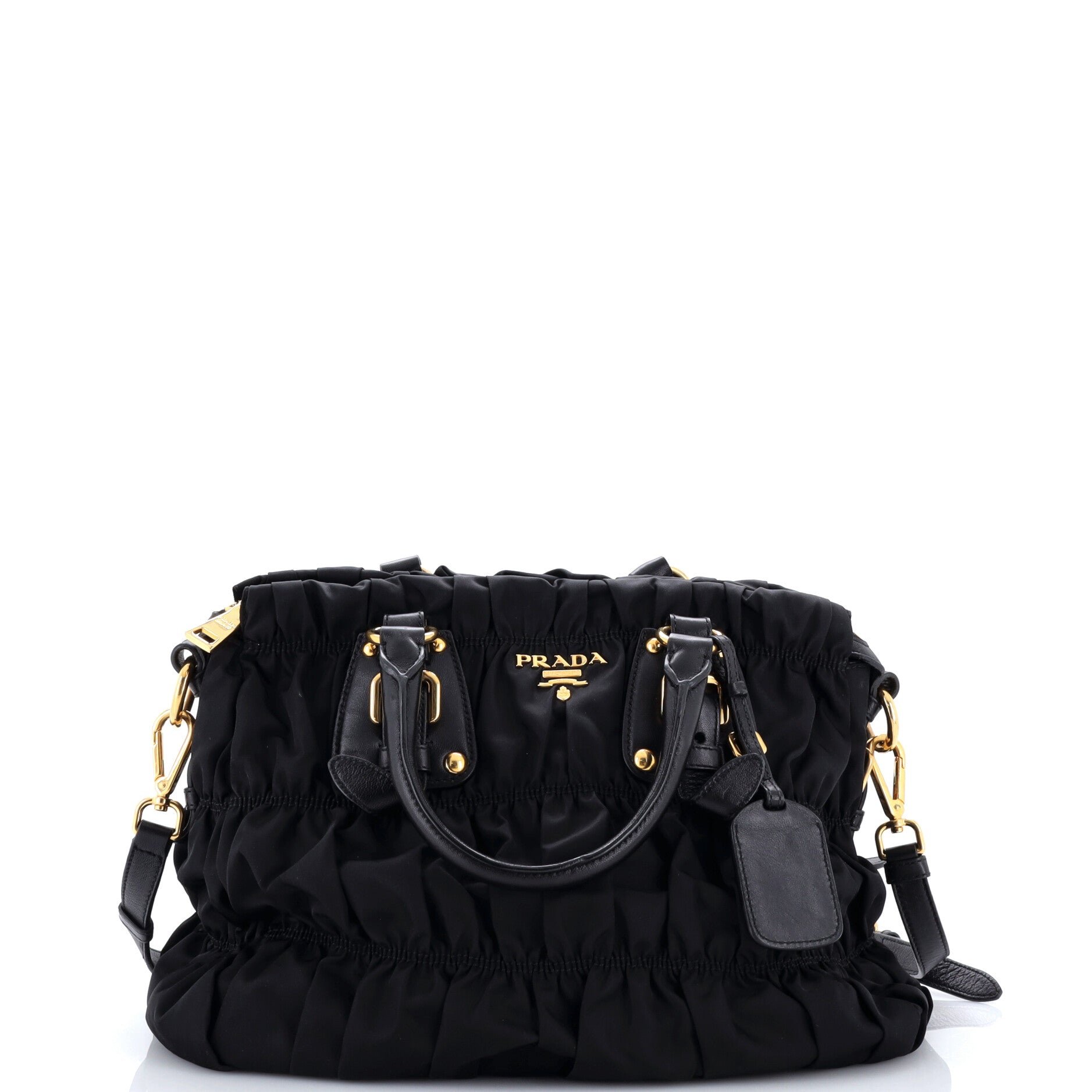 Gaufre Convertible Tote Leather and Tessuto Large