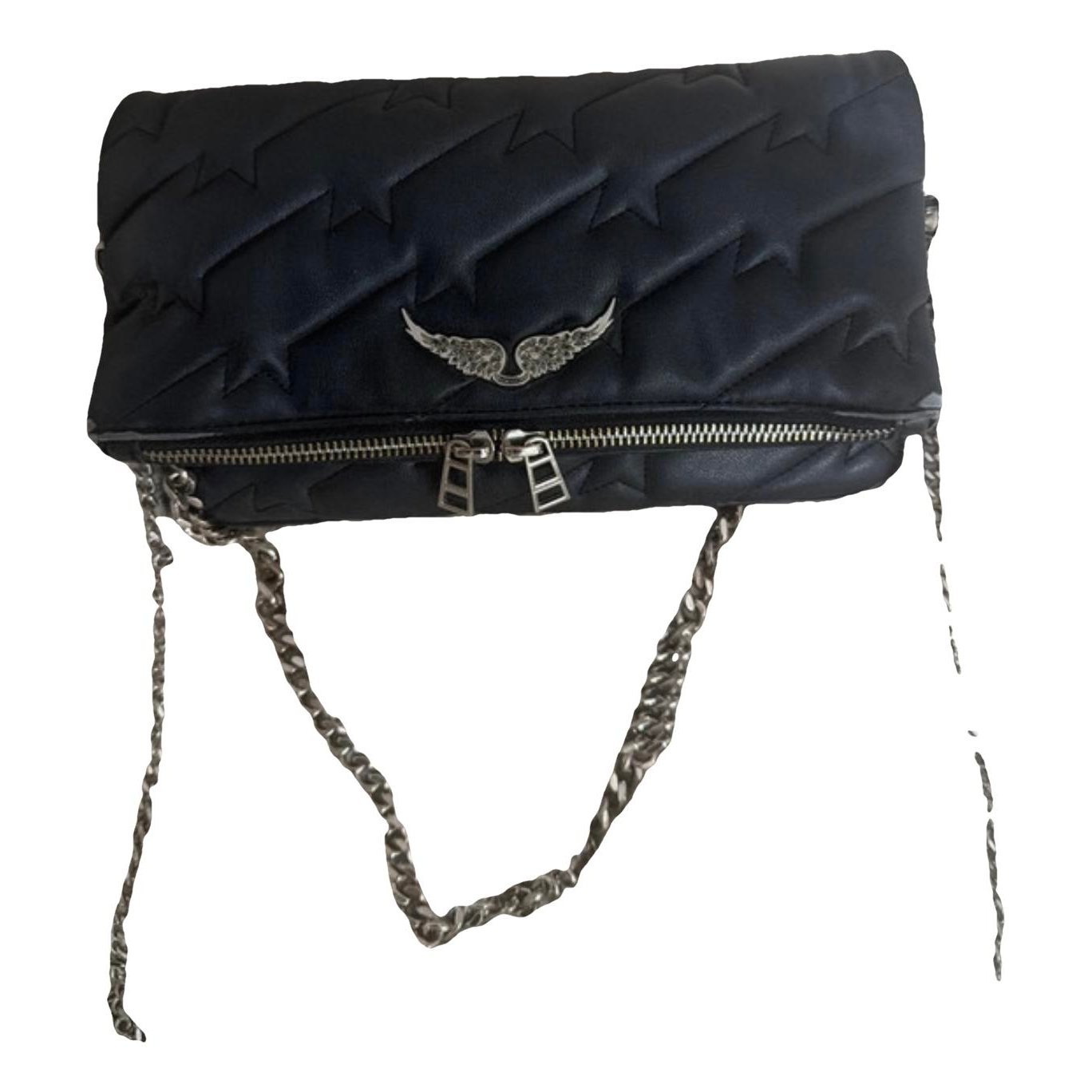 Rock leather clutch bag