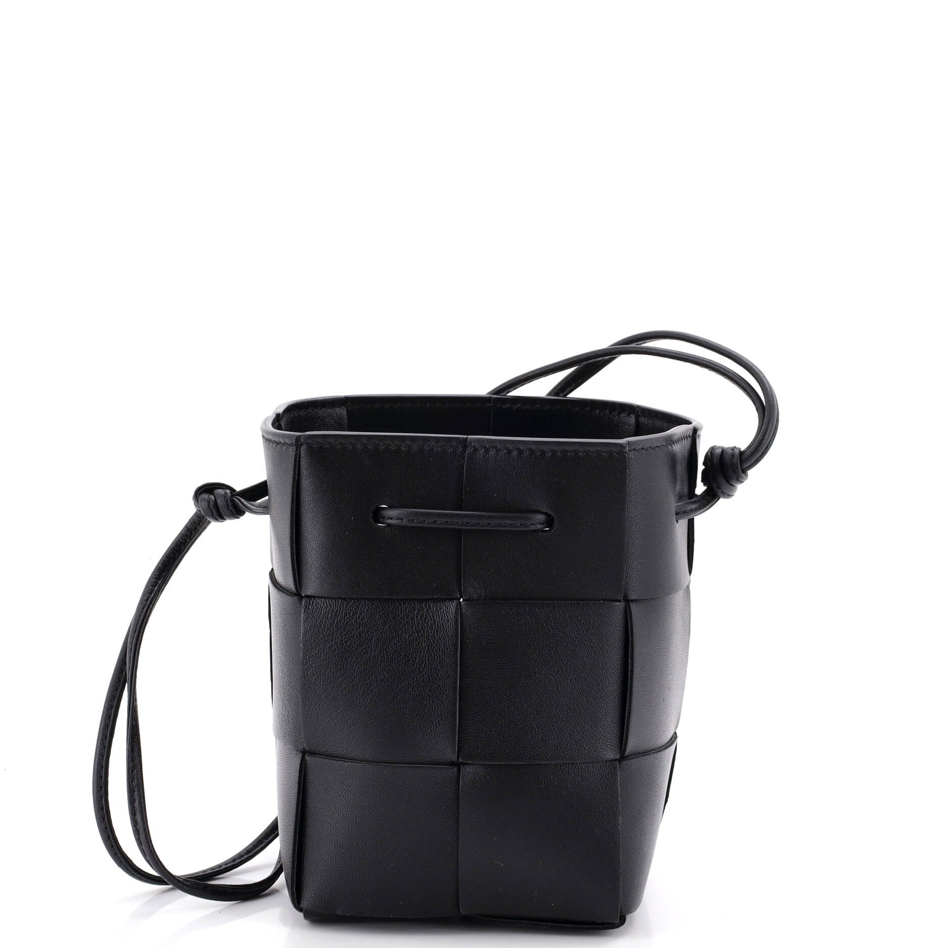Cassette Bucket Bag Maxi Intrecciato Leather Mini