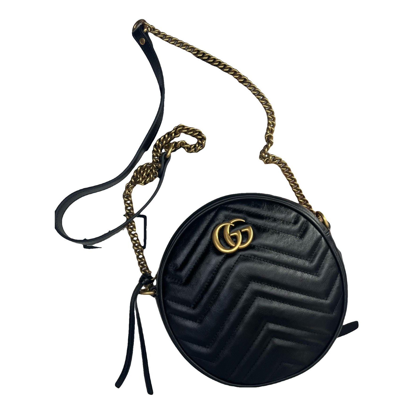 GG Marmont Round leather handbag
