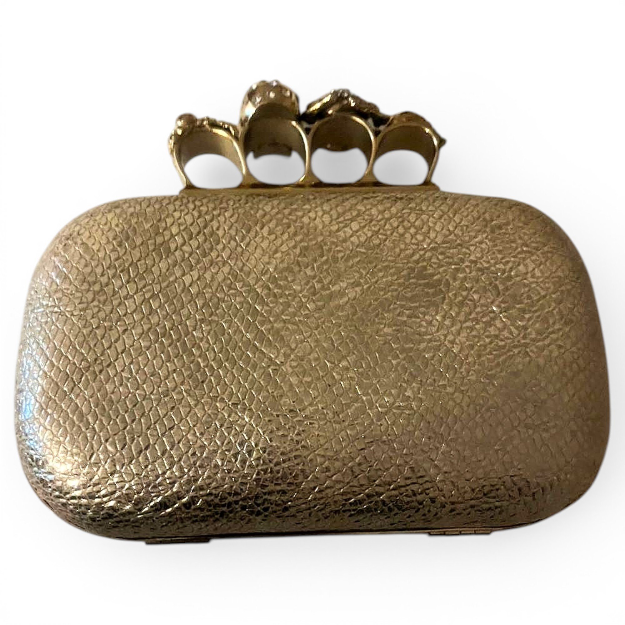 Alexander McQueen Knuckle leather clutch bag