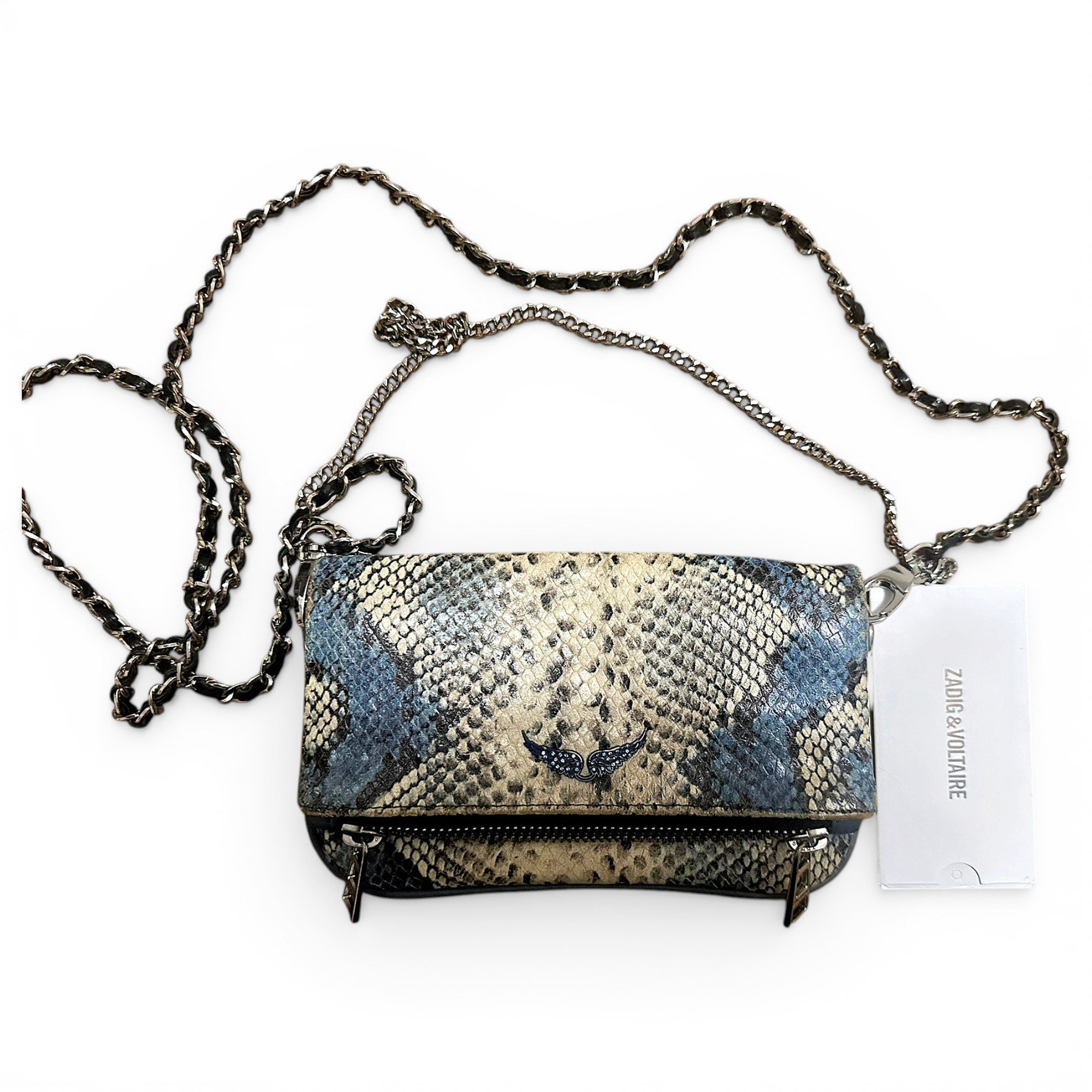 Rock leather clutch bag