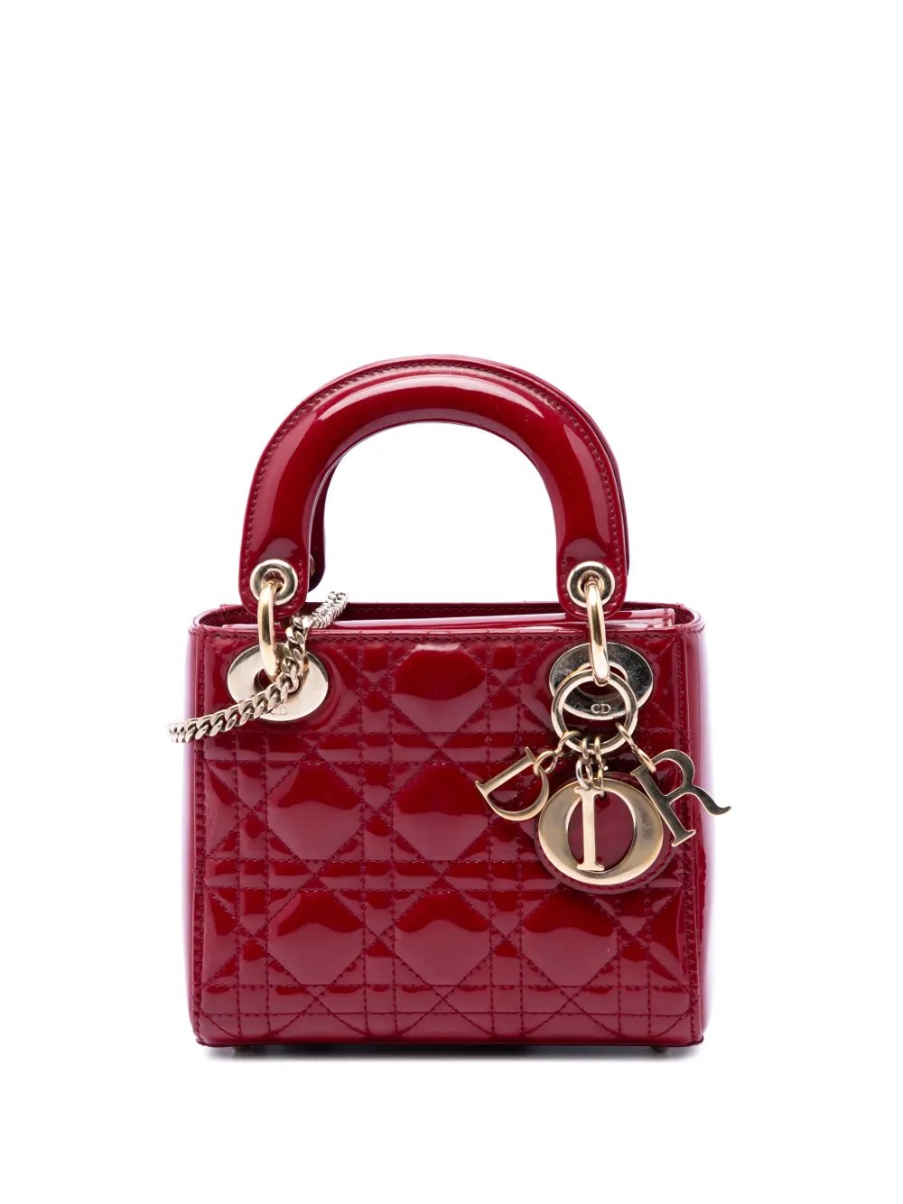 2016 Mini Patent Cannage Lady Dior satchel