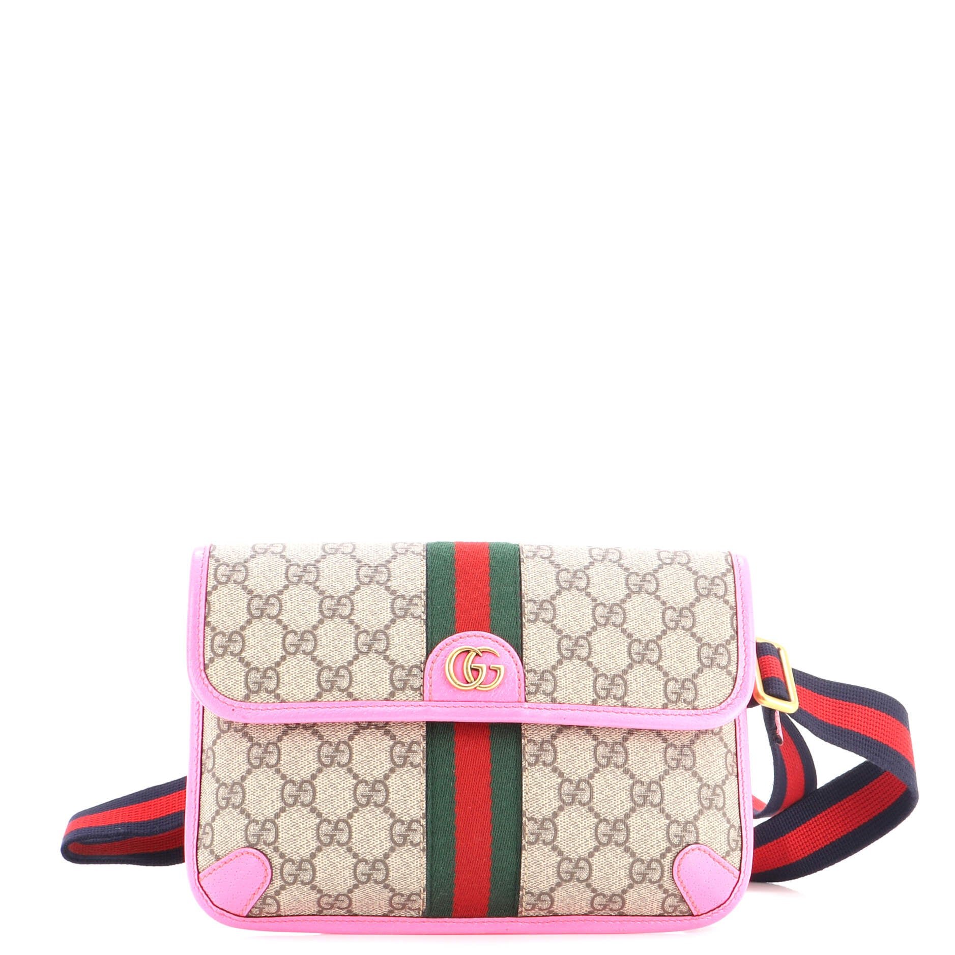 Ophidia Flap Belt Bag GG Coated Canvas with Leather
