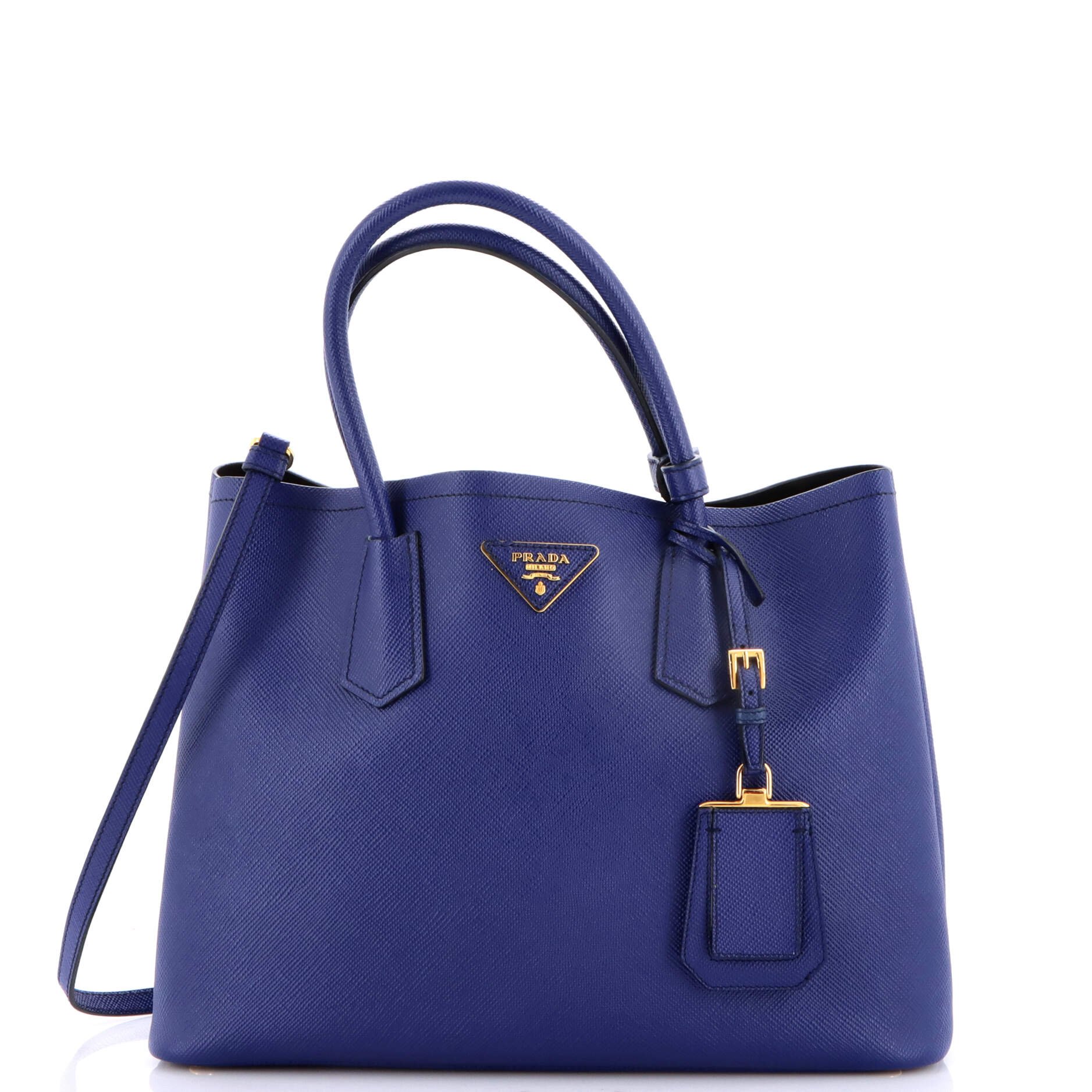 Cuir Double Tote Saffiano Leather Medium