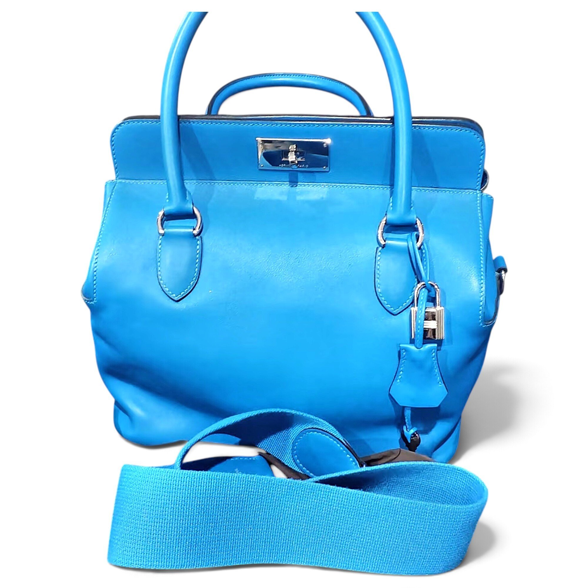 Toolbox leather handbag