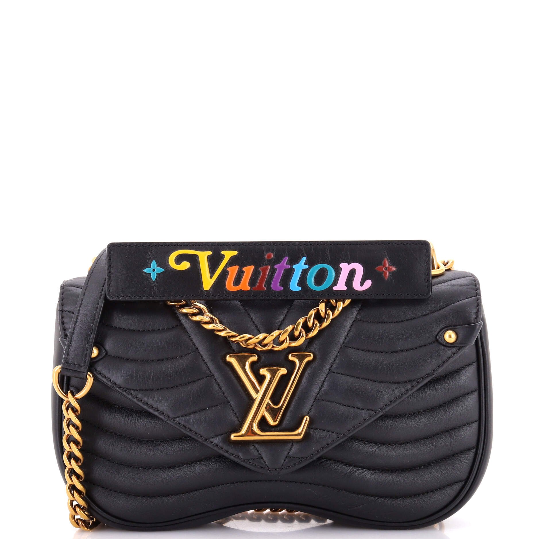 New Wave Chain Bag Quilted Leather MM