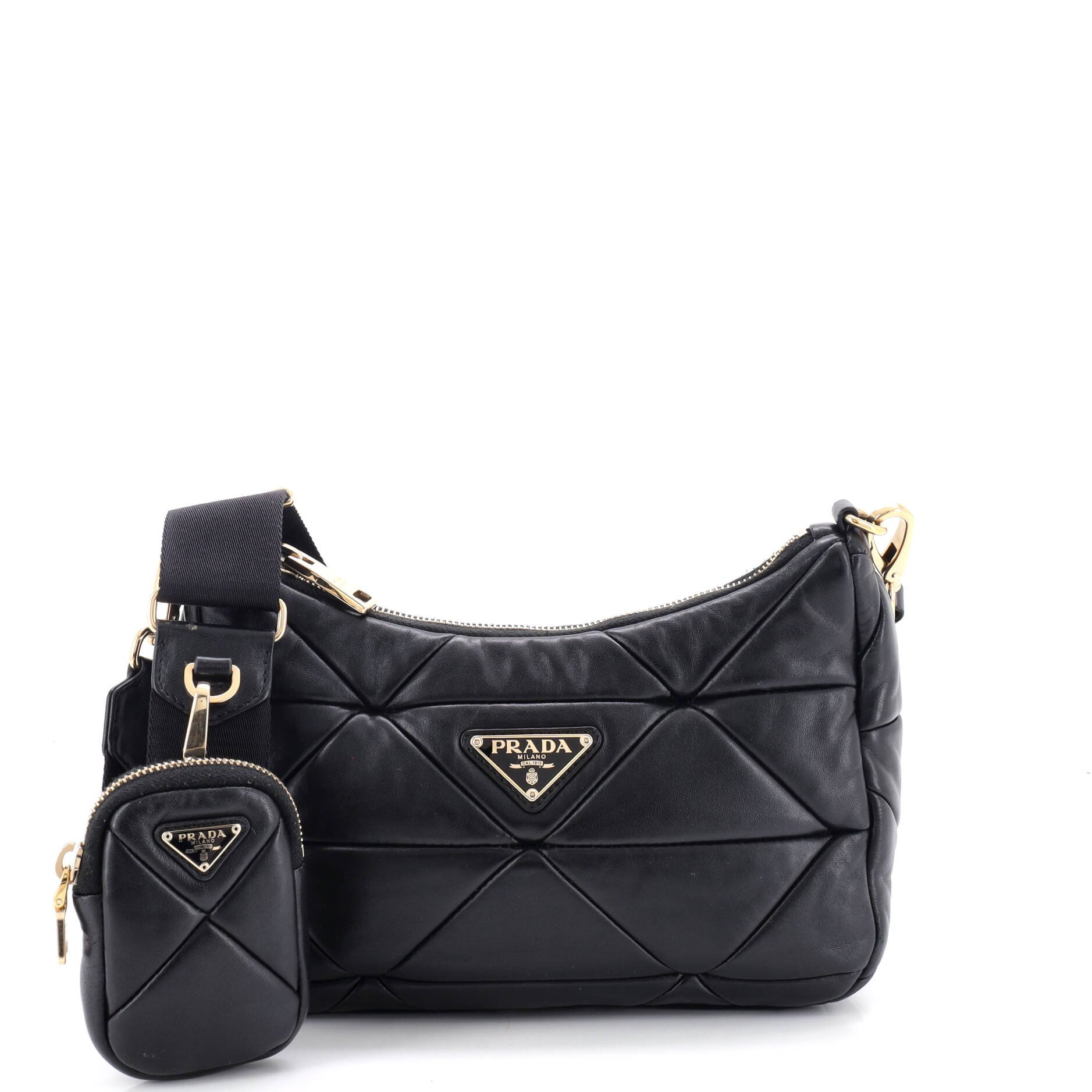 System Re-Edition Shoulder Bag Quilted Nappa Leather Small