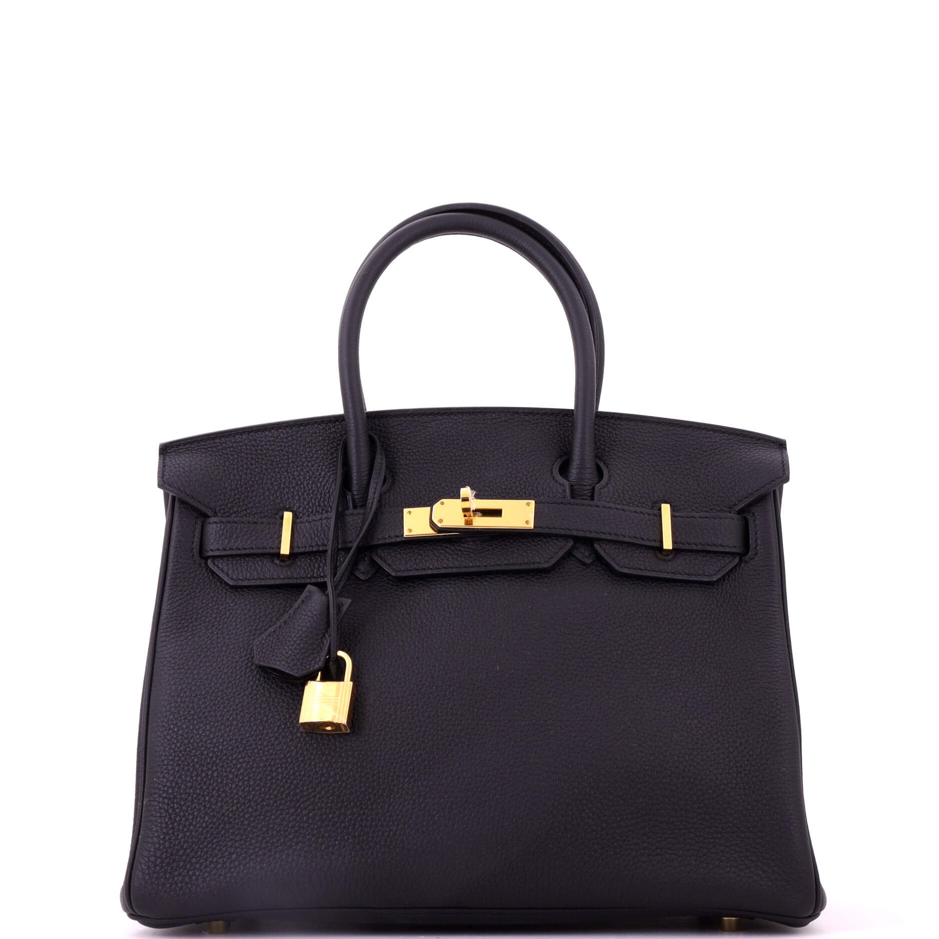 Birkin Handbag Noir Togo with Gold Hardware 30