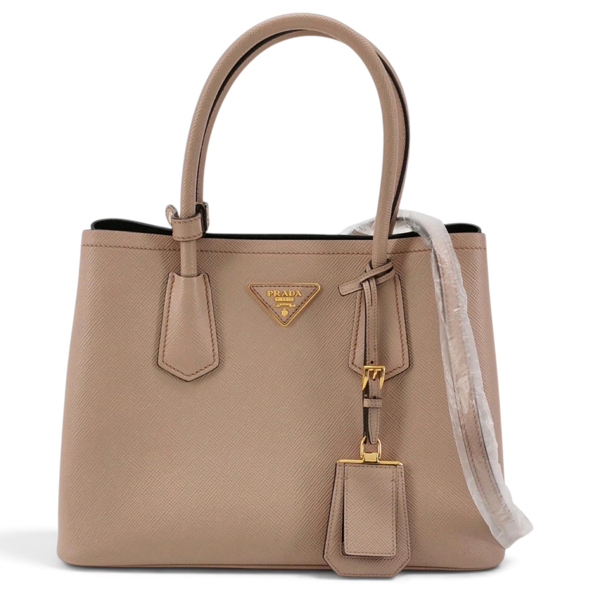 Double leather tote