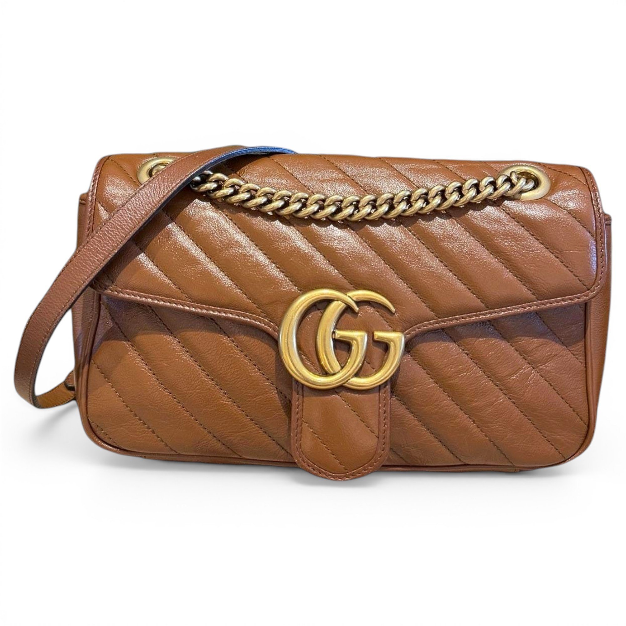 GG Marmont Flap leather crossbody bag