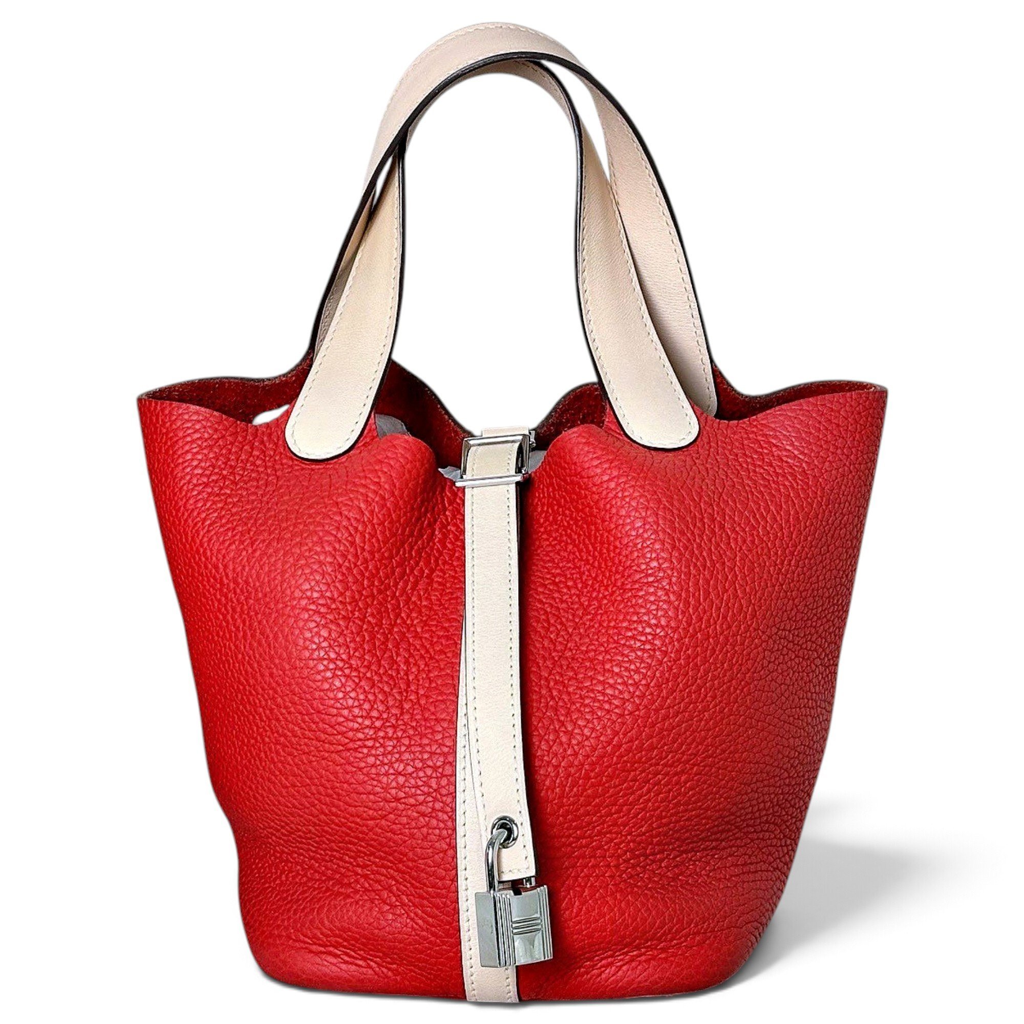 Picotin leather tote