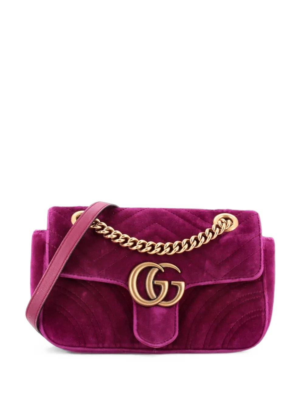 GG Marmont Flap Bag Matelasse Velvet Mini shoulder bag