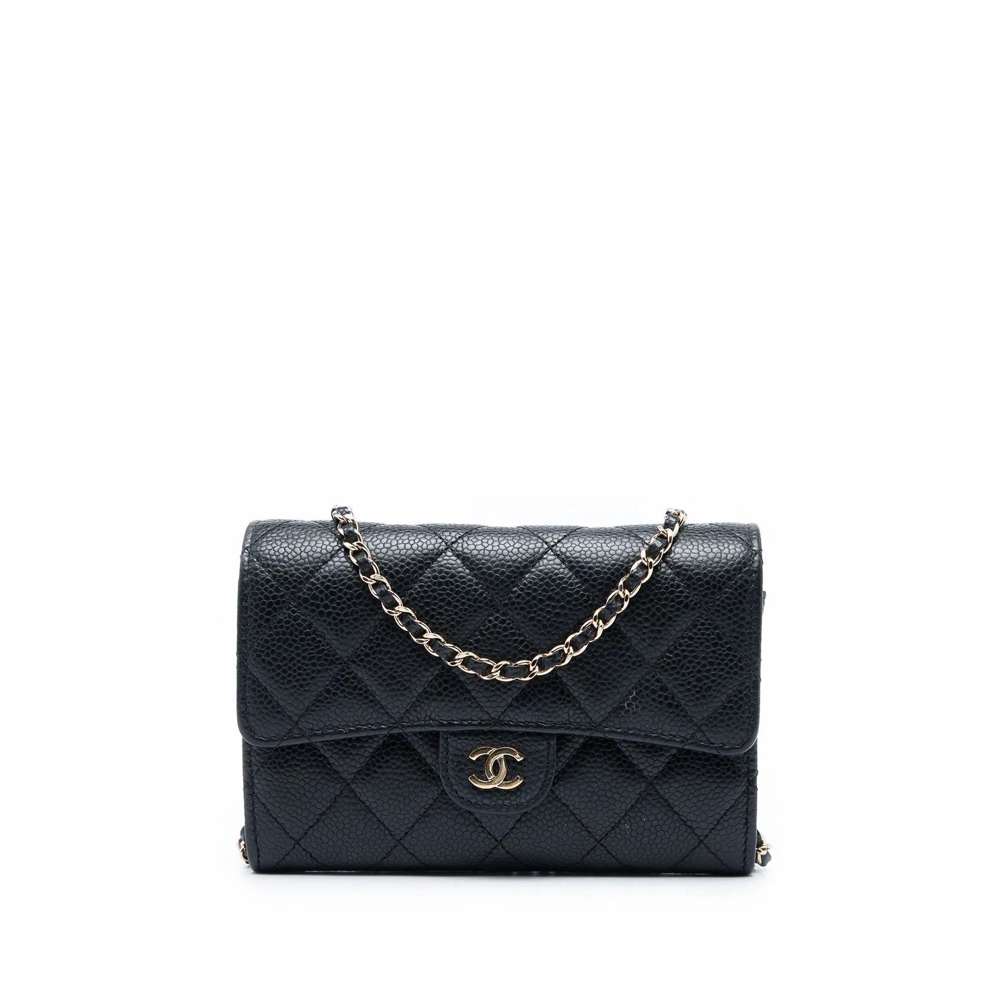 Wallet On Chain leather handbag